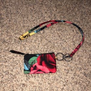 vera bradley lanyard & id holder